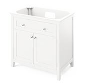  36'' White Chatham Bathroom Vanity Base Cabinet Only, 36'' W x 21-1/2'' D x 35'' H