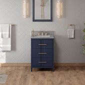  Katara 24'' Hale Blue Single Bowl Vanity with Steel Grey Cultured Marble Vanity Top and Undermount Rectangle Bowl