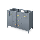  48'' Blue Steel Katara Bathroom Vanity Base Cabinet Only, 48'' W x 21-1/2'' D x 35'' H