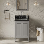  Percival 24'' Grey Single Bowl Vanity with Calacatta Vienna Quartz Vanity Top and Undermount Rectangle Bowl