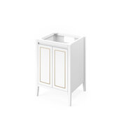  24'' White Percival Bathroom Vanity Base Cabinet Only, 24'' W x 21-1/2'' D x 35'' H