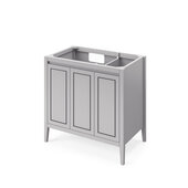  36'' Grey Percival Bathroom Vanity Base Cabinet Only, Left Offset, 36'' W x 21-1/2'' D x 35'' H