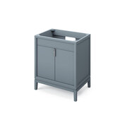  30'' Blue Steel Theodora Bathroom Vanity Base Cabinet Only, 30'' W x 21-1/2'' D x 35'' H