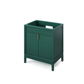  30'' Forest Green Theodora Bathroom Vanity Base Cabinet Only, 30'' W x 21-1/2'' D x 35'' H