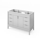  48'' Grey Theodora Bathroom Vanity Base Cabinet Only, 48'' W x 21-1/2'' D x 35'' H