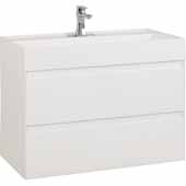  36'' Costrel Modern Wall Mounted Vanity In White, 35-7/16''W X 18-5/16''D X 25-13/16''H
