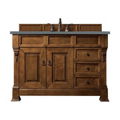  Brookfield 48'' Single Vanity in Country Oak with 3cm (1-3/8'') Thick Cala Blue Quartz Top and Rectangle Undermount Sink
