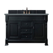  Brookfield 60'' Single Vanity in Antique Black with 3cm (1-3/8'') Thick Cala Blue Quartz Top and Rectangle Undermount Sink