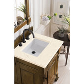  Brookfield 26'' W Country Oak Single Vanity with 3cm (1-3/8'') Thick Eternal Serena Quartz Top