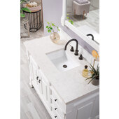  Brookfield 48'' W Bright White Single Sink Bath Vanity with 3cm (1-1/5'') Thick Jasmine Pearl Quartz Top