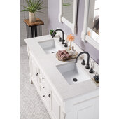  Brookfield 60'' W Bright White Double Vanity with 3cm (1-3/8'') Thick Eternal Marfil Quartz Top