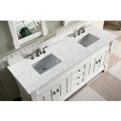  Brookfield 72'' W Bright White Double Vanity with 3cm (1-1/5'') Thick Eternal Serena Quartz Top