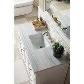  Bristol Single Vanity Saddle Brown with 3cm Arctic Fall Solid Surface Top 48'' W x 23-1/2'' D x 34'' H