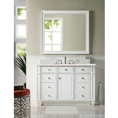  Bristol Single Vanity Bright White with 3cm Arctic Fall Solid Surface Top 48'' W x 23-1/2'' D x 34'' H