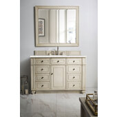  Bristol Single Vanity Vintage Vanilla with 3cm Arctic Fall Solid Surface Top 48'' W x 23-1/2'' D x 34'' H
