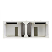  Bristol 60'' Double Bathroom Vanity, Bright White, without Top, 60'' W x 22-1/2'' D x 32-3/4'' H