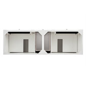  Bristol 72'' Double Bathroom Vanity, Bright White, without Top, 72'' W x 22-1/2'' D x 32-3/4'' H