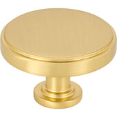  1-3/4'' Diameter Brushed Gold Richard Cabinet Knob