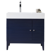  Linear 36'' Single Bathroom Vanity Cabinet Only in Victory Blue Finish