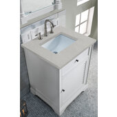  Savannah Single Vanity Cabinet Bright White with 3cm Eternal Serena Quartz Top w/ Sink