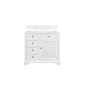  Savannah 36'' Bright White Single Vanity with 3cm Arctic Fall Solid Surface Top