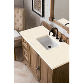  Providence 48'' Single Vanity Cabinet Driftwood with 3cm (1-3/8'') Thick Eternal Marfil Quartz Top w/ Sink 48'' W x 23-1/2'' D x 34-5/16'' H