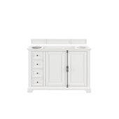  Providence 48'' W Bright White Single Vanity with 3cm (1-3/8'') Thick Carrara Marble Top