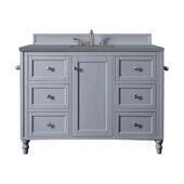  Copper Cove Encore 48'' Single Vanity in Silver Gray with 3cm (1-3/8'') Thick Cala Blue Quartz Countertop and Rectangle Sink