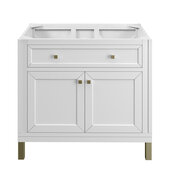  Chicago 36'' Single Vanity in Glossy White, Base Cabinet Only