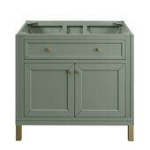  Chicago 36'' Single Vanity in Smokey Celadon, Base Cabinet Only