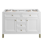  Chicago 48'' Single Vanity in Glossy White, Base Cabinet Only