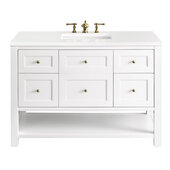  Breckenridge 48'' Single Vanity in Bright White, Base Cabinet Only