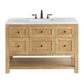  Breckenridge 48'' Single Vanity in Light Natural Oak with 3cm (1-3/8'') Thick Arctic Fall Countertop and Rectangle Sink