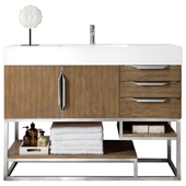  Columbia 48'' Single Bathroom Vanity Cabinet Only in Latte Oak Finish