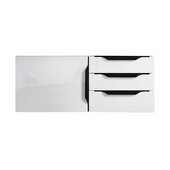  Mercer Island 36'' Single Vanity in Glossy White and Matte Black, Base Cabinet Only