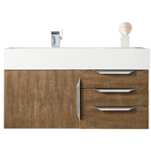  Mercer Island 36'' Single Bathroom Vanity Cabinet Only in Latte Oak Finish