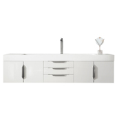  Mercer Island 72'' Single Bathroom Vanity Cabinet Only in Glossy White Finish
