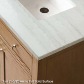  Brookfield Warm Cherry Single Vanity w/ Drawers with 3cm Arctic Fall Solid Surface Top36'' W x 23-1/2'' D x 34-5/16'' H