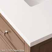  Brookfield Country Oak Single Vanity w/ Drawers with 3cm Classic White Quartz Top w/ Sink 48'' W x 23-1/2'' D x 34-5/16'' H