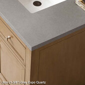  Brookfield Country Oak Double Vanity with 3cm Grey Expo Quartz Top w/ Sink 60'' W x 23-1/2'' D x 34-5/16'' H