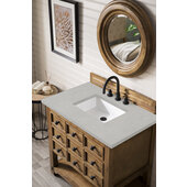  Malibu Single Vanity Cabinet Honey Alder with 3cm Eternal Serena Quartz Top w/ Sink 36'' W x 23-1/2'' D x 35-1/4'' H