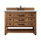  Malibu 48'' Single Vanity in Honey Alder with 3cm (1-3/8'') Thick Ethereal Noctis Quartz Top and Rectangle Undermount Sink