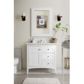  Palisades 36'' Single Bathroom Vanity, Bright White and Satin Nickel Hardware - 35'' W x 23'' D x 34'' H