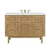  Laurent 48'' Single Vanity in Light Natural Oak with 3cm (1-3/8'') Thick Eternal Noctis Top and Rectangle Sink