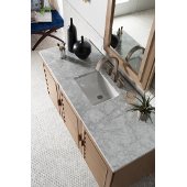 Portland 60'' Single Bathroom Vanity, White Washed Walnut with 3 cm Carrara Marble Top and Wood Hardware - 60'' W x 23-1/2'' D x 34-1/4'' H