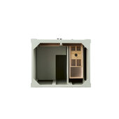  Brittany 30'' Single Bathroom Vanity, Sage Green and Satin Nickel Hardware - 28-3/4'' W x 23'' D x 32-3/4'' H