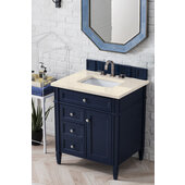  Brittany Single Vanity Victory Blue with 3cm Eternal Marfil Quartz Top w/ Sink 30'' W x 23-1/2'' D x 34'' H