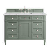  Brittany 48'' Single Vanity in Smokey Celadon with 3cm (1-3/8'') Thick Ethereal Noctis Top and Rectangle Undermount Sink
