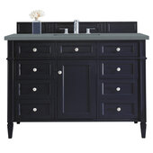  Brittany 48'' Single Vanity in Victory Blue with 3cm (1-3/8'') Thick Cala Blue Quartz Top and Rectangle Undermount Sink