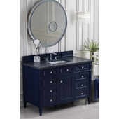  Brittany 48'' Single Bathroom Vanity Set in Victory Blue Finish with 1-3/8'' Charcoal Soapstone Quartz Top and Sink